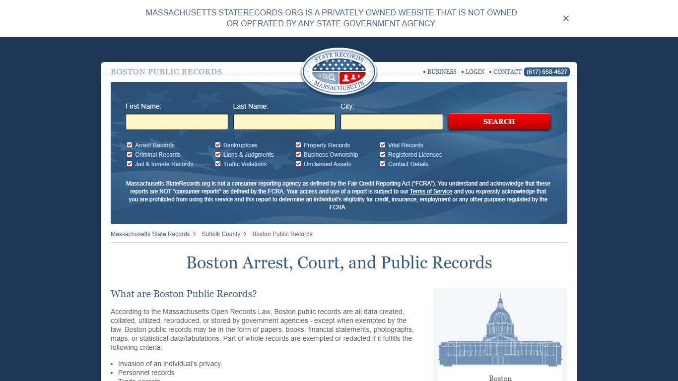 Boston Arrest and Public Records | Massachusetts ...