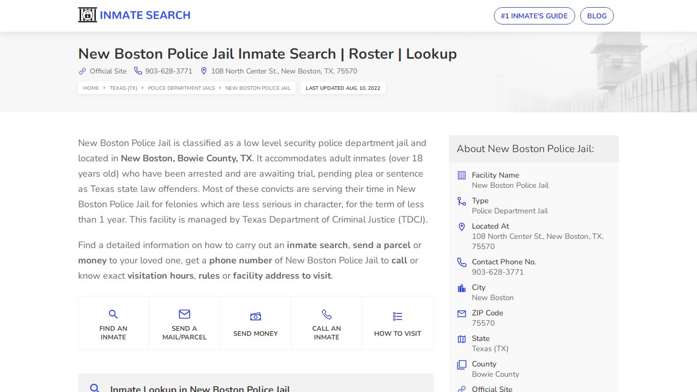 New Boston Police Jail Inmate Search | Roster | Lookup