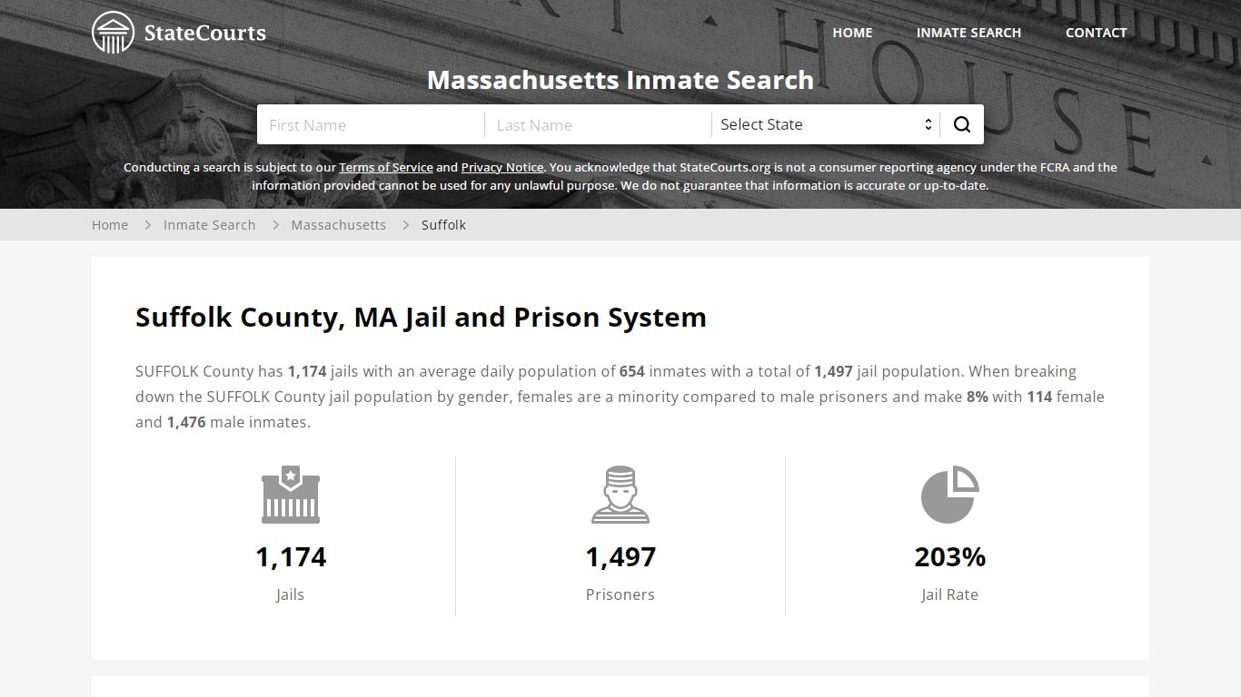 Suffolk County, MA Inmate Search - StateCourts